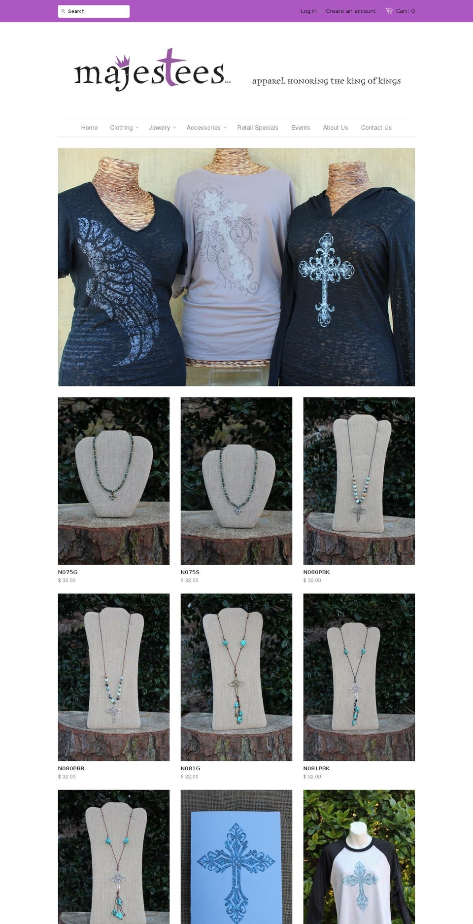 majestees.com shopify website screenshot
