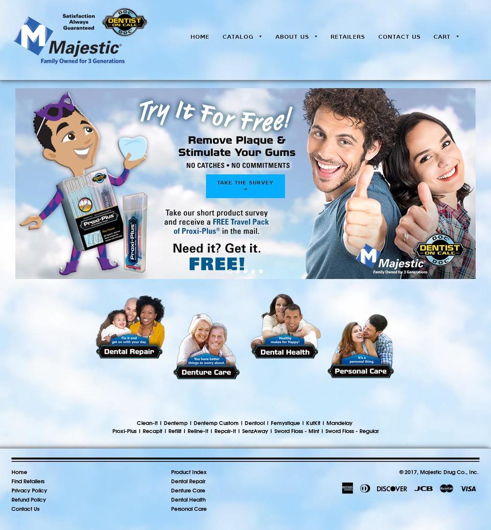 Brooklyn Shopify theme site example majestic-drug.com