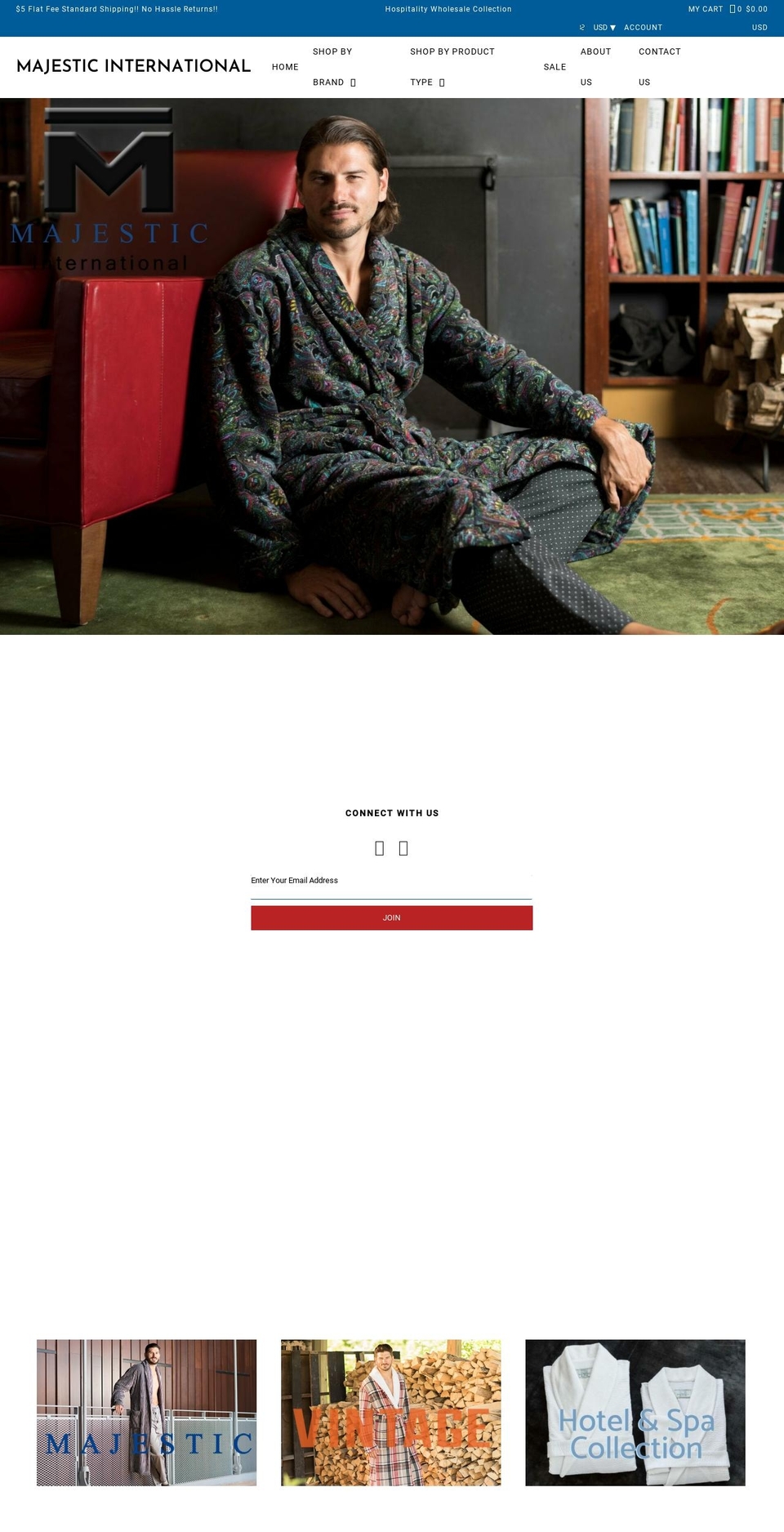 majestic-international.myshopify.com shopify website screenshot