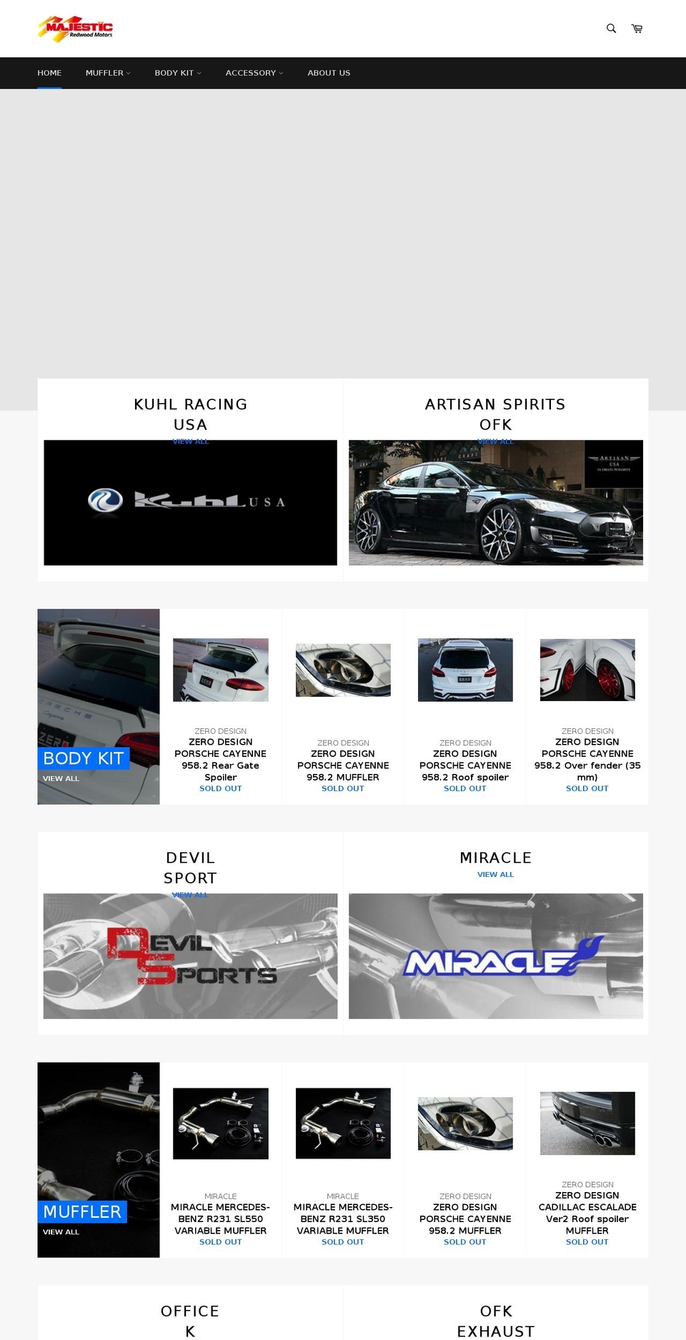 majesticdesigns.us shopify website screenshot