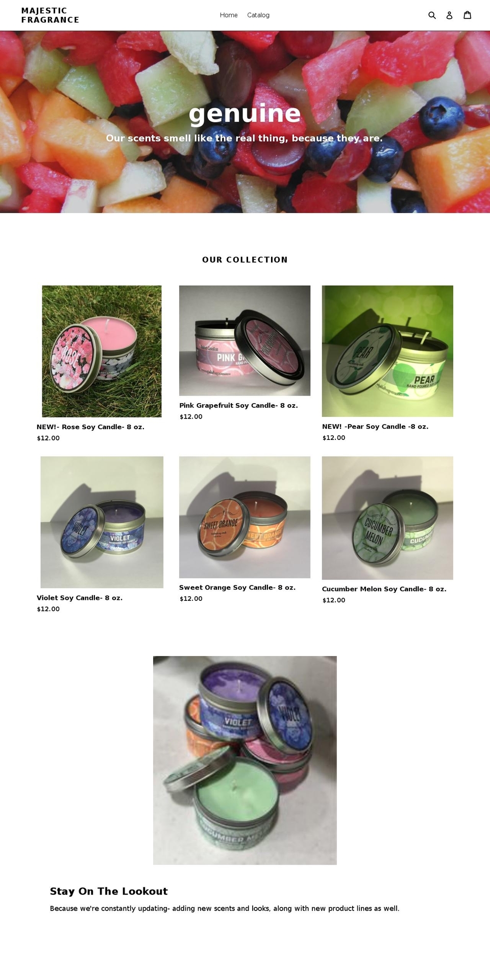 majesticfragrance.com — Shopify storefront screenshot