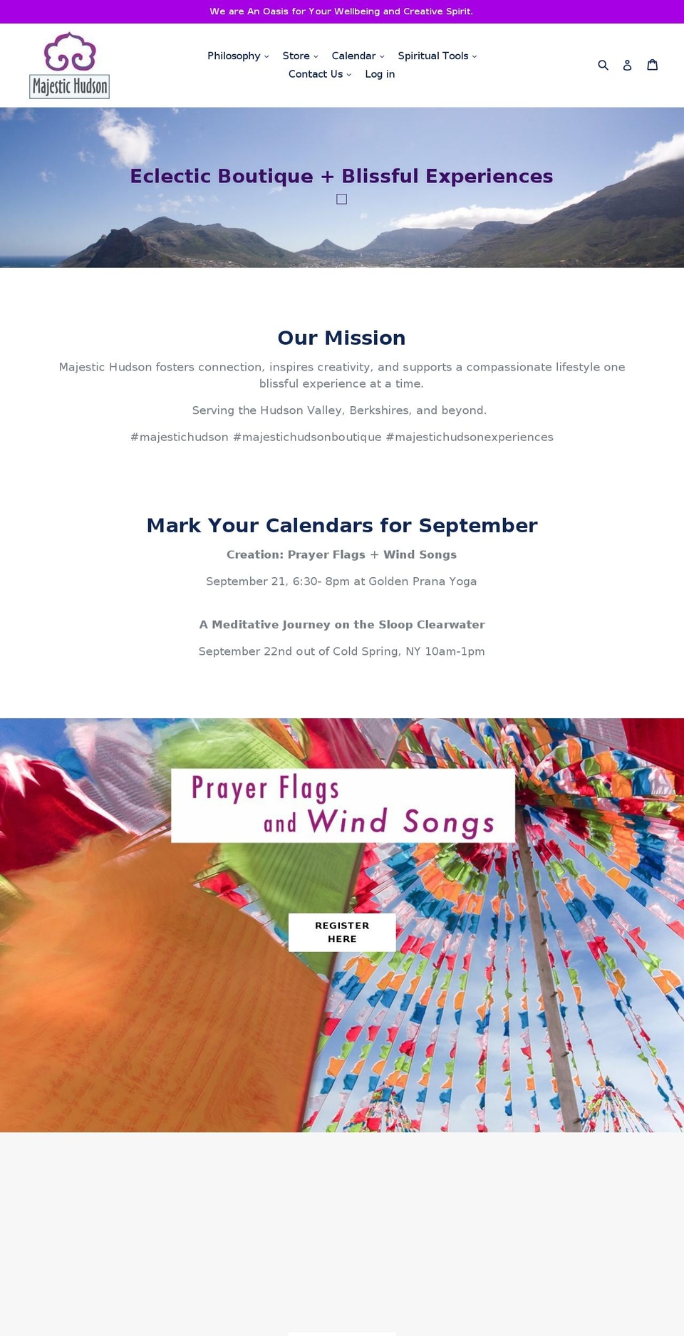 majestichudson.com shopify website screenshot