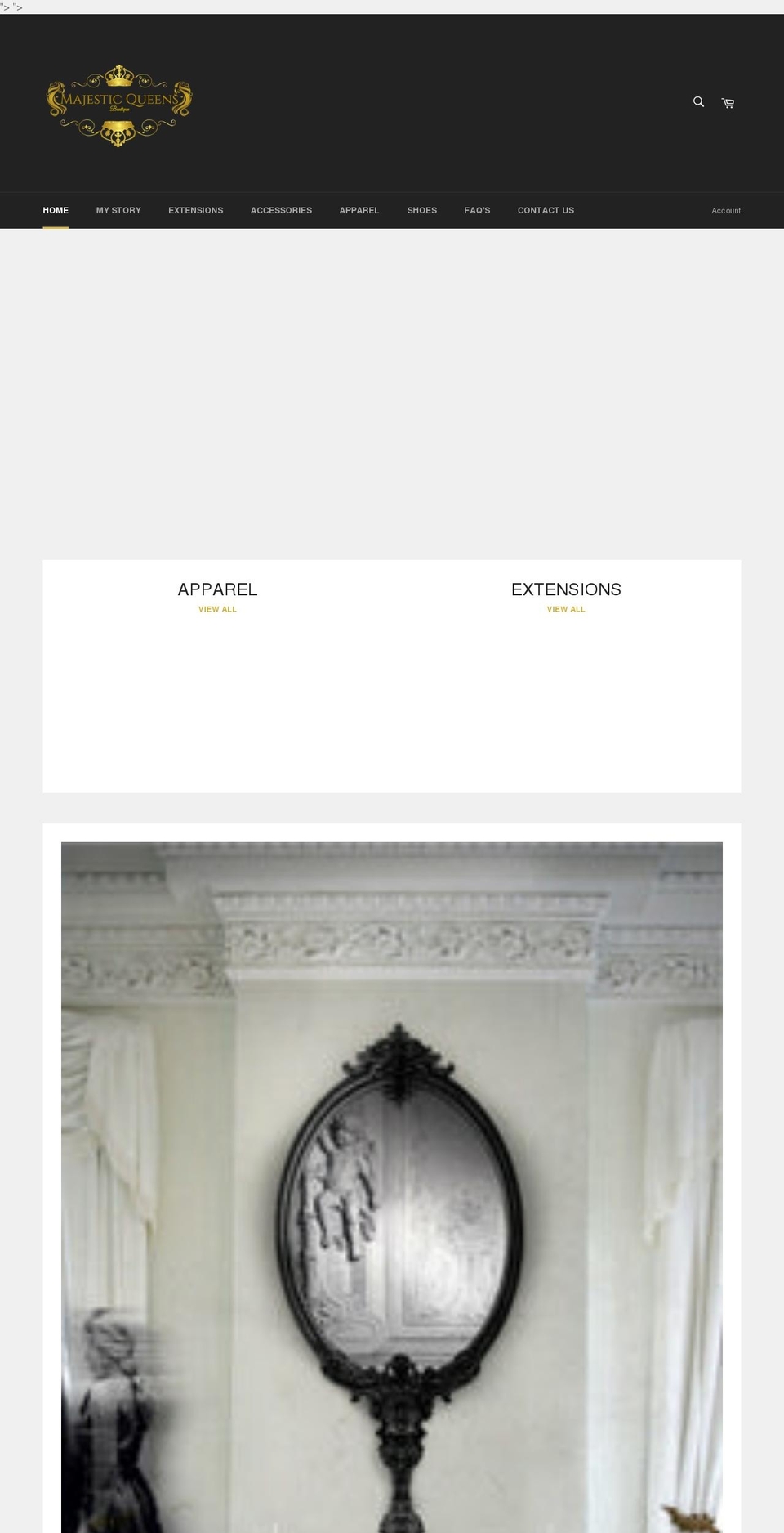 majesticqueensboutique.com shopify website screenshot
