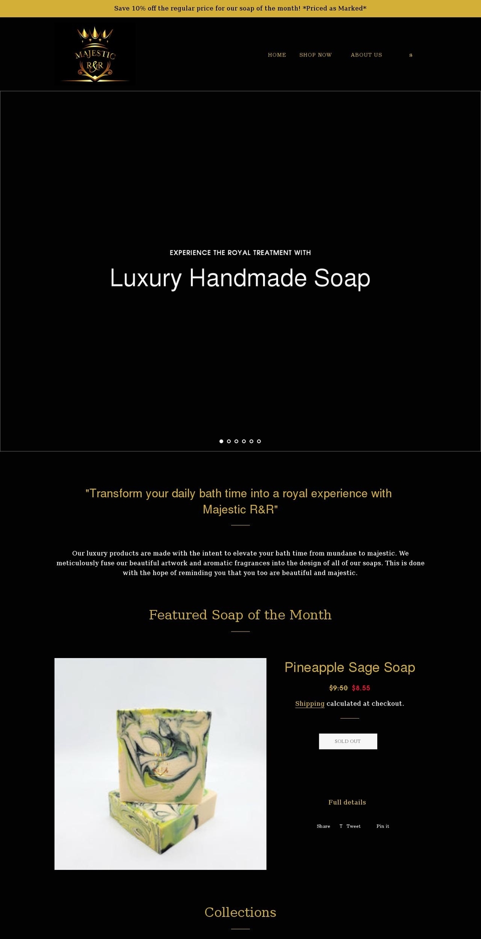 majesticrandr.com shopify website screenshot