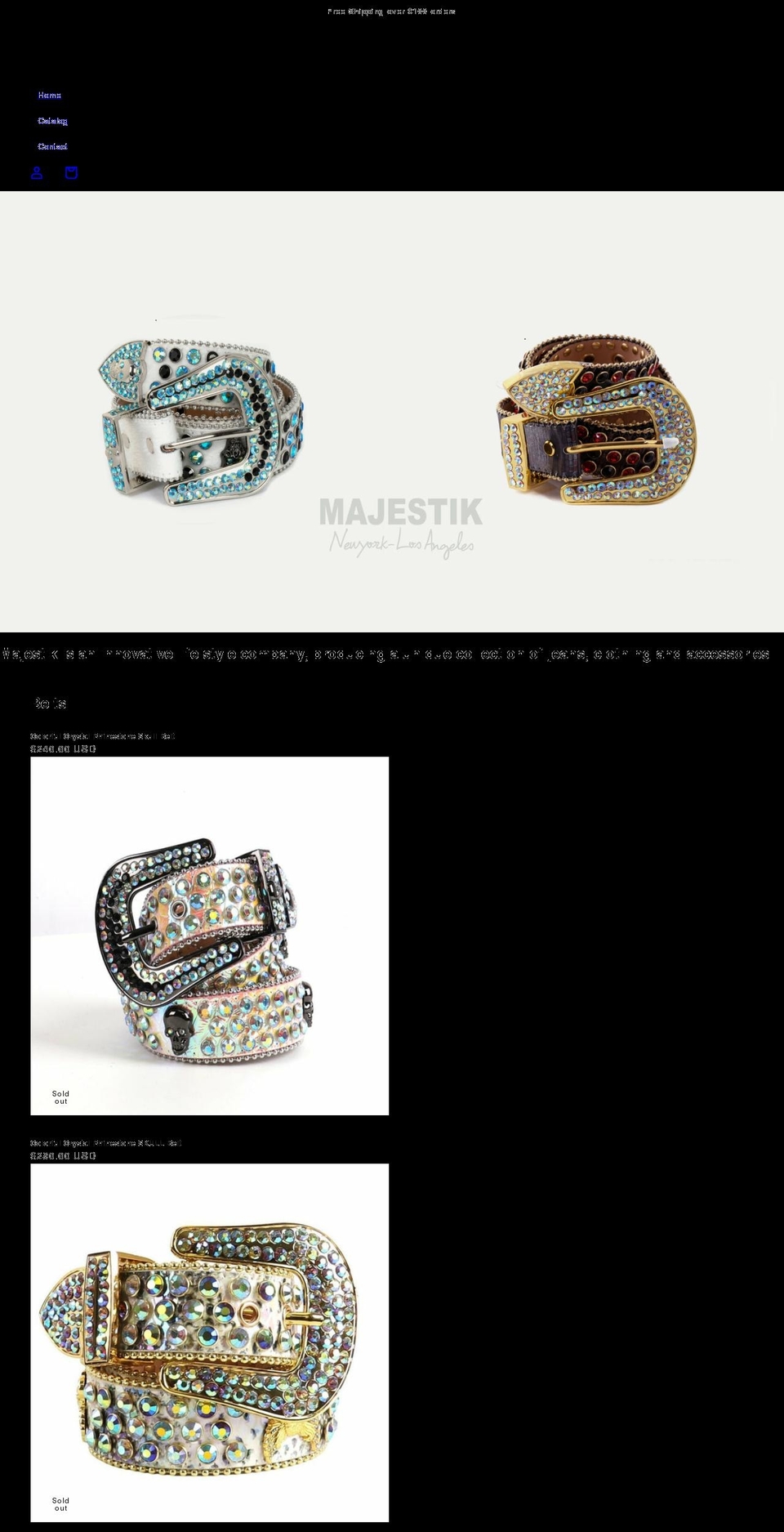 majestikny.com shopify website screenshot
