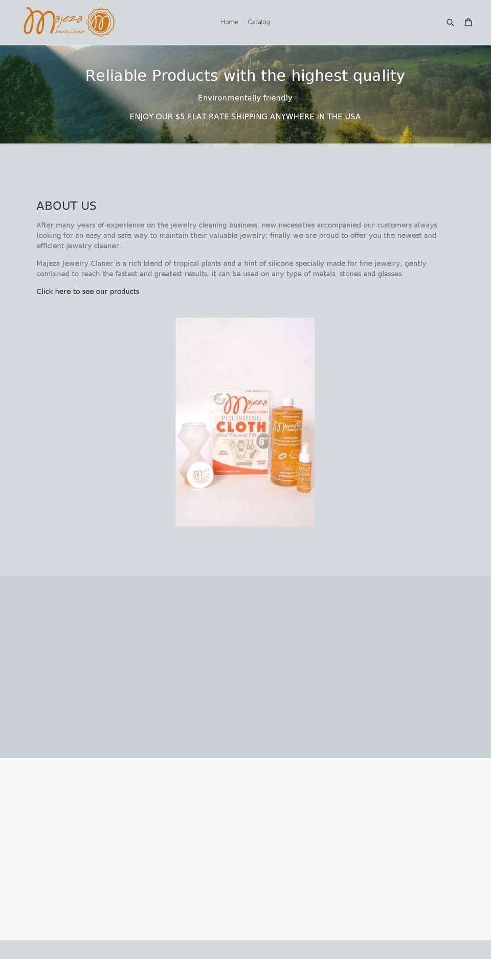 majeza.com — Shopify storefront screenshot