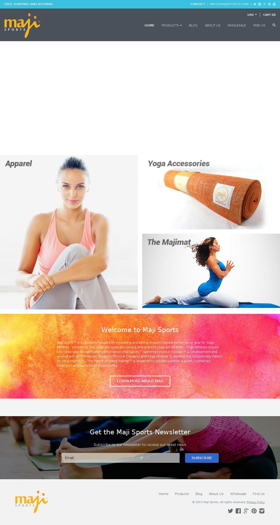 majiyoga.com shopify website screenshot