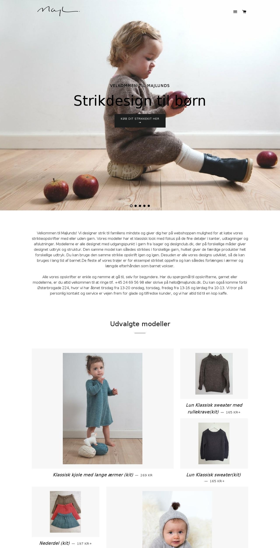 majlunds.dk shopify website screenshot