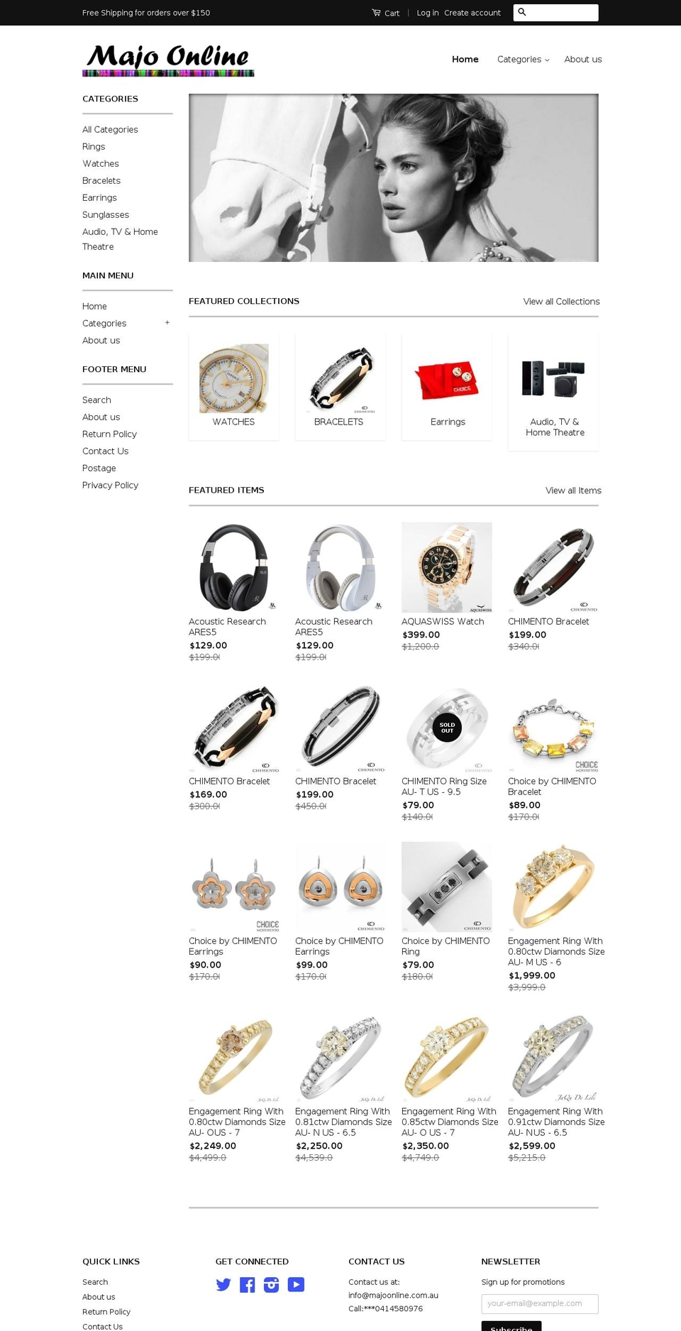 majoonline.com.au shopify website screenshot