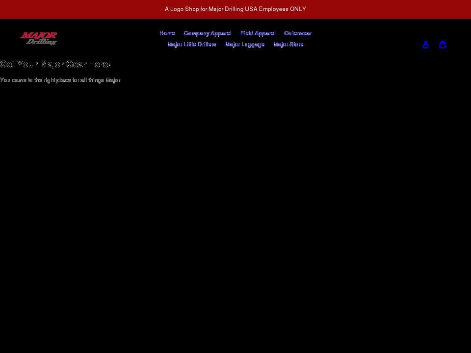 majordrillinggear.com shopify website screenshot