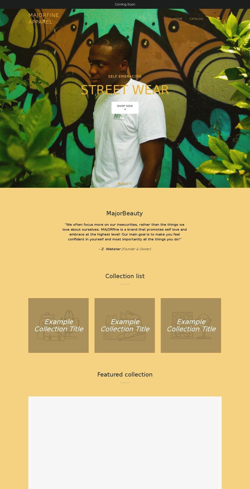 majorfine.com — Shopify storefront screenshot