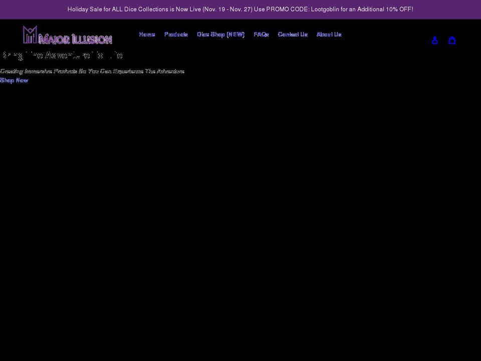 majorillusion.com shopify website screenshot