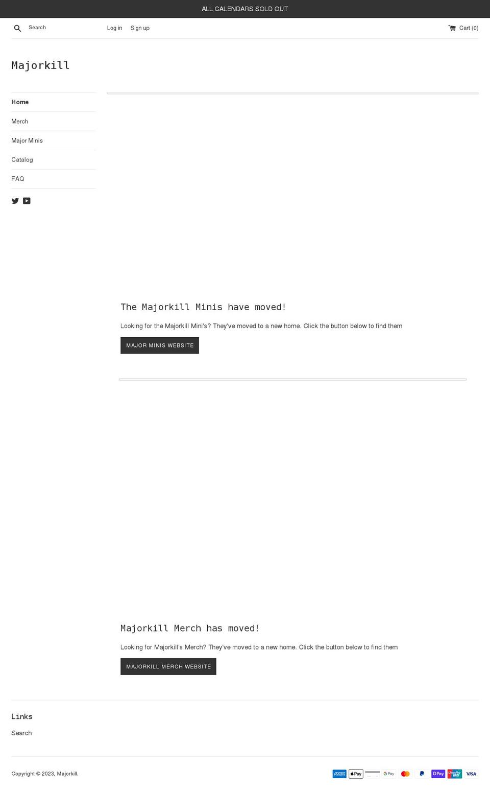 majorkill.com shopify website screenshot