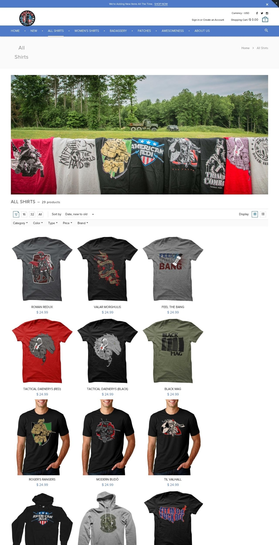 majorleaguetactical.org shopify website screenshot