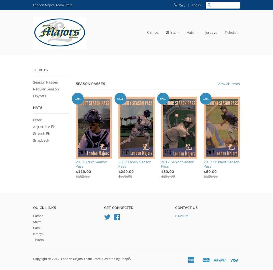 majorsstore.com shopify website screenshot