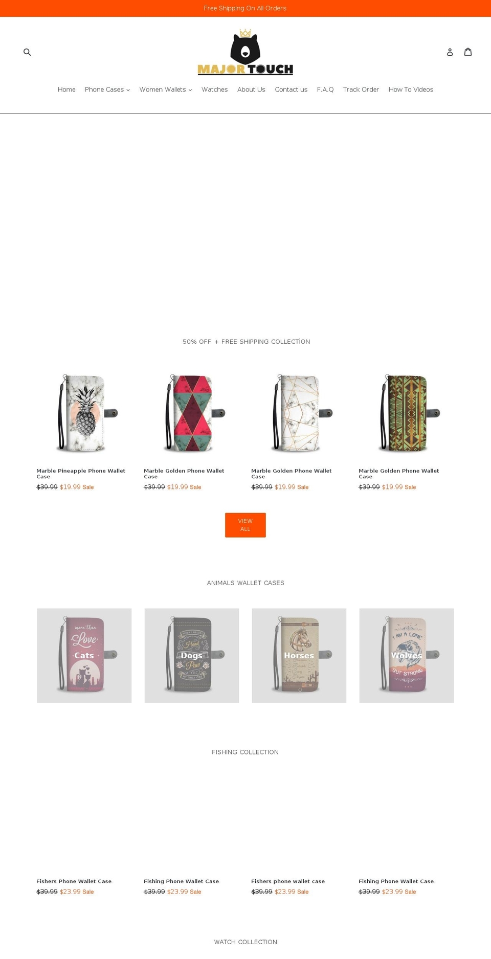 majortouch.com — Shopify storefront screenshot