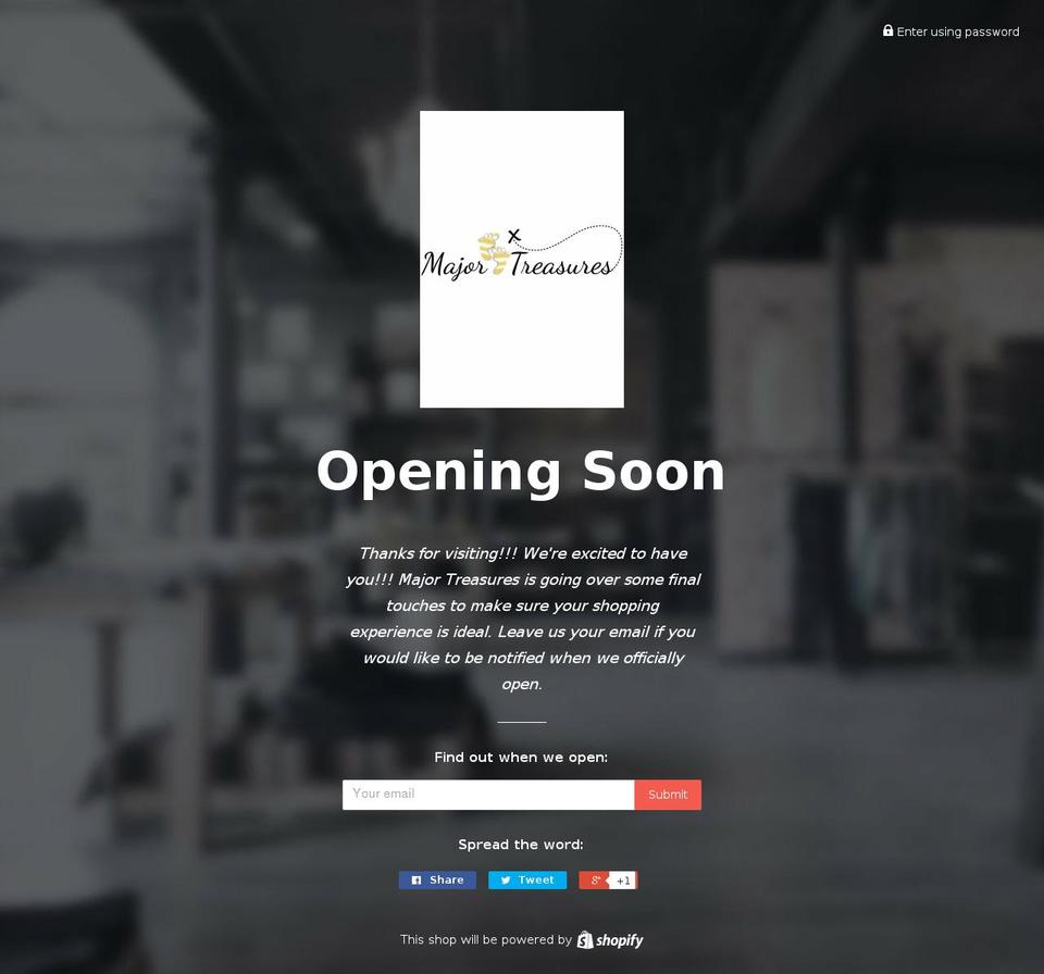 majortreasuresnyc.com — Shopify storefront screenshot