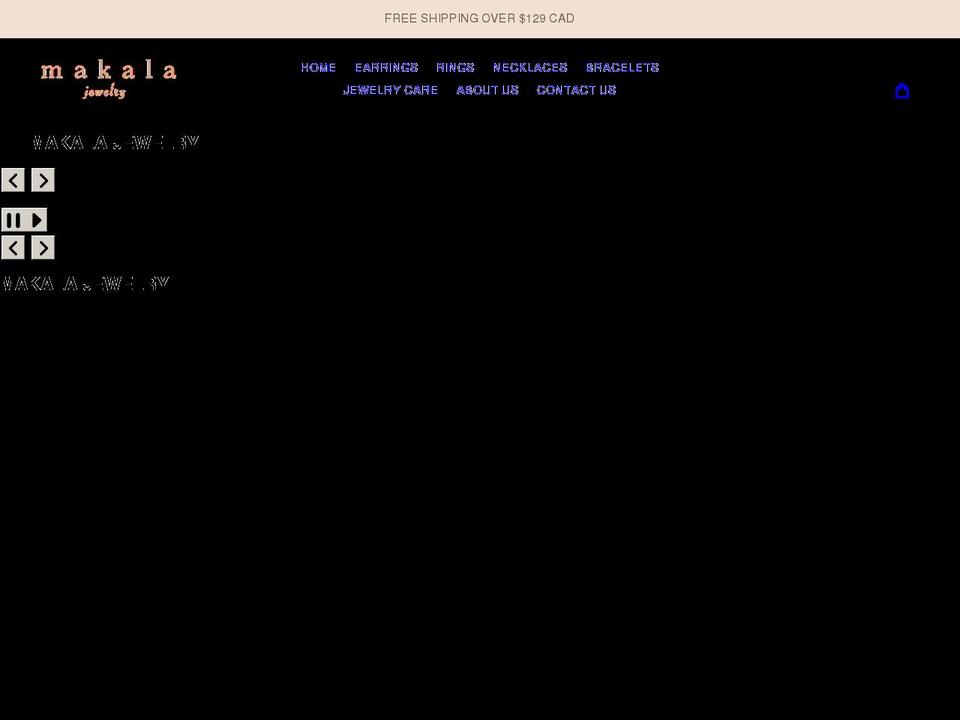 makalajewelry.com shopify website screenshot