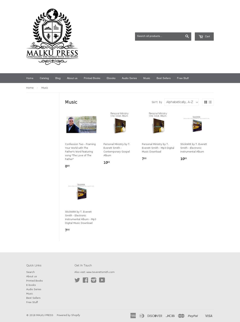 makalivinmusic.com — Shopify storefront screenshot