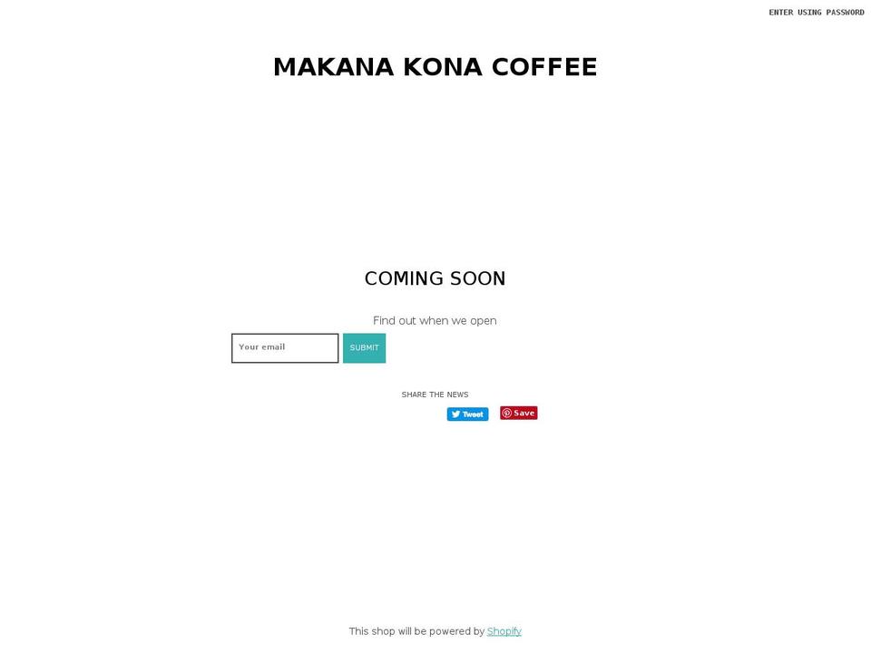 makanakonacoffee.com shopify website screenshot