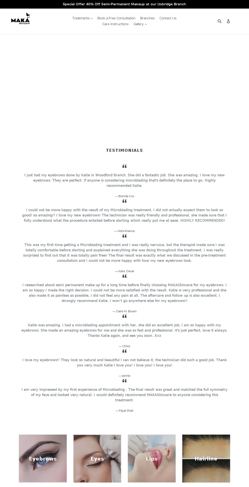 makaskincare.com shopify website screenshot