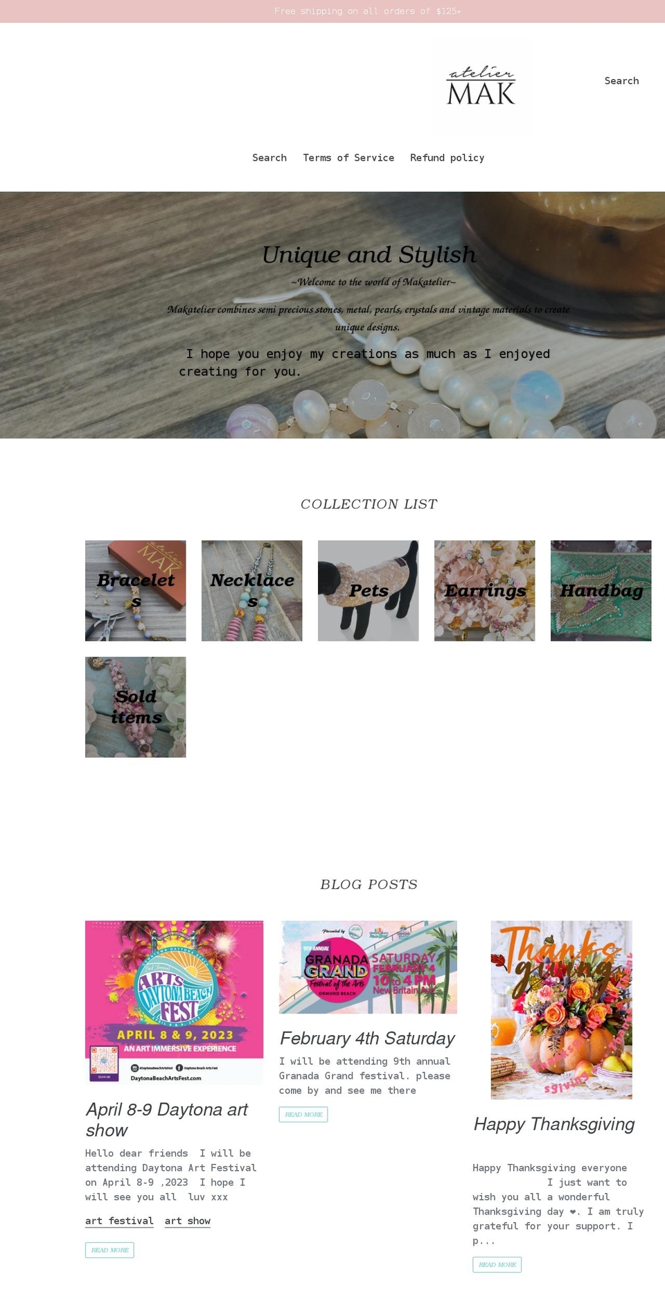makatelier.com shopify website screenshot