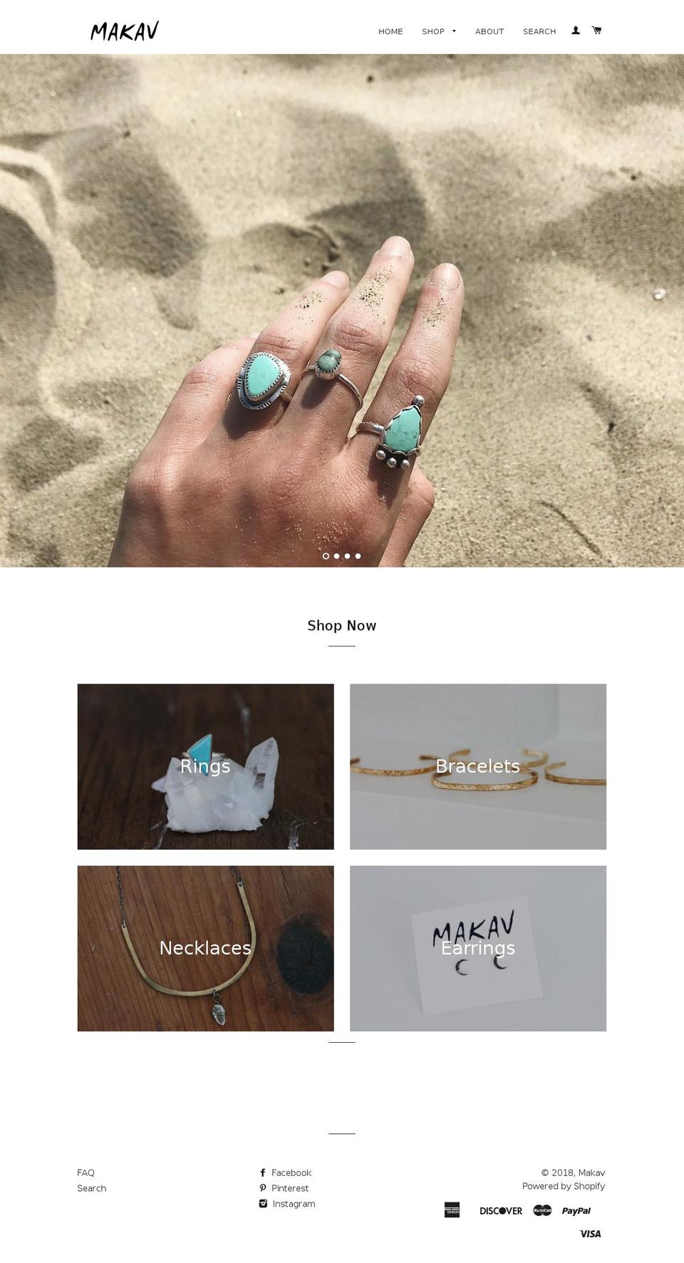 makavjewelry.com — Shopify storefront screenshot