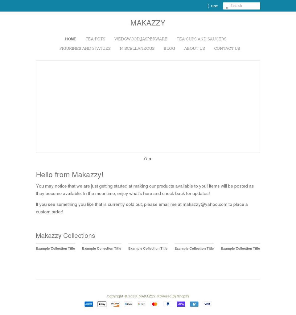 makazzyshop.com shopify website screenshot