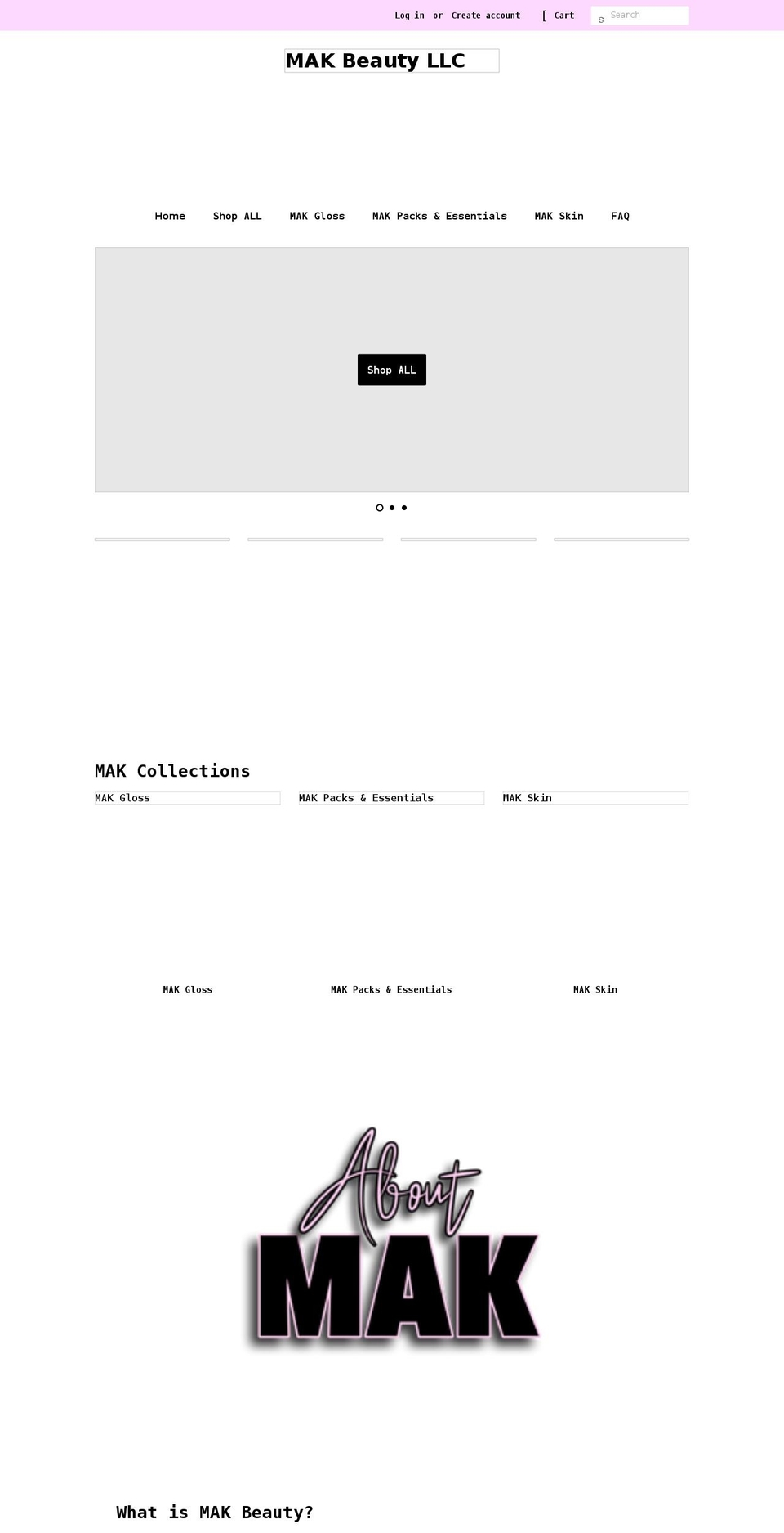 makbeautyllc.com shopify website screenshot