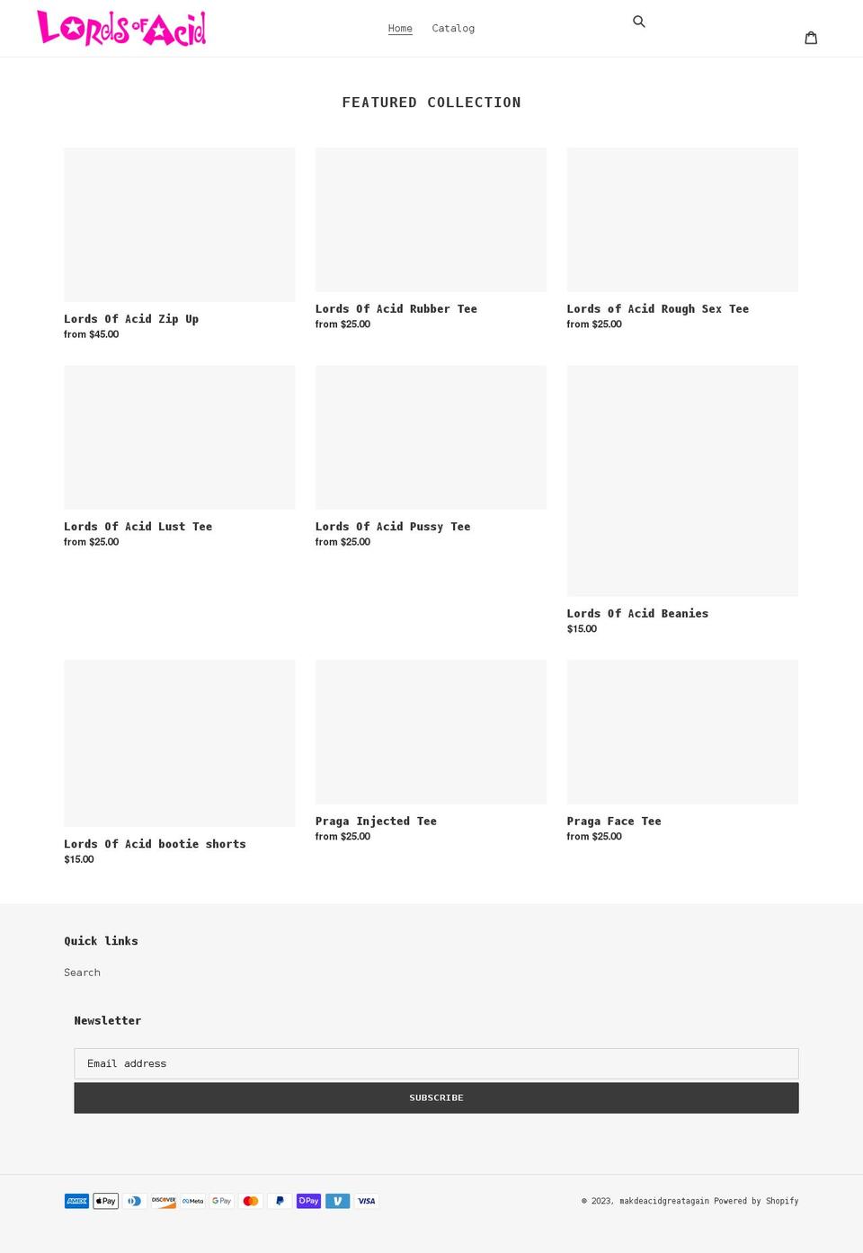 makdeacidgreatagain.myshopify.com shopify website screenshot