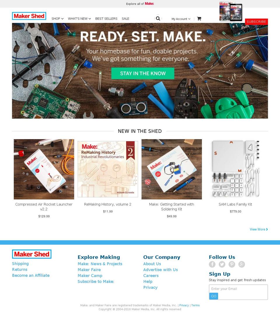 1.4.11 new subscribe header Shopify theme site example make-shed.com