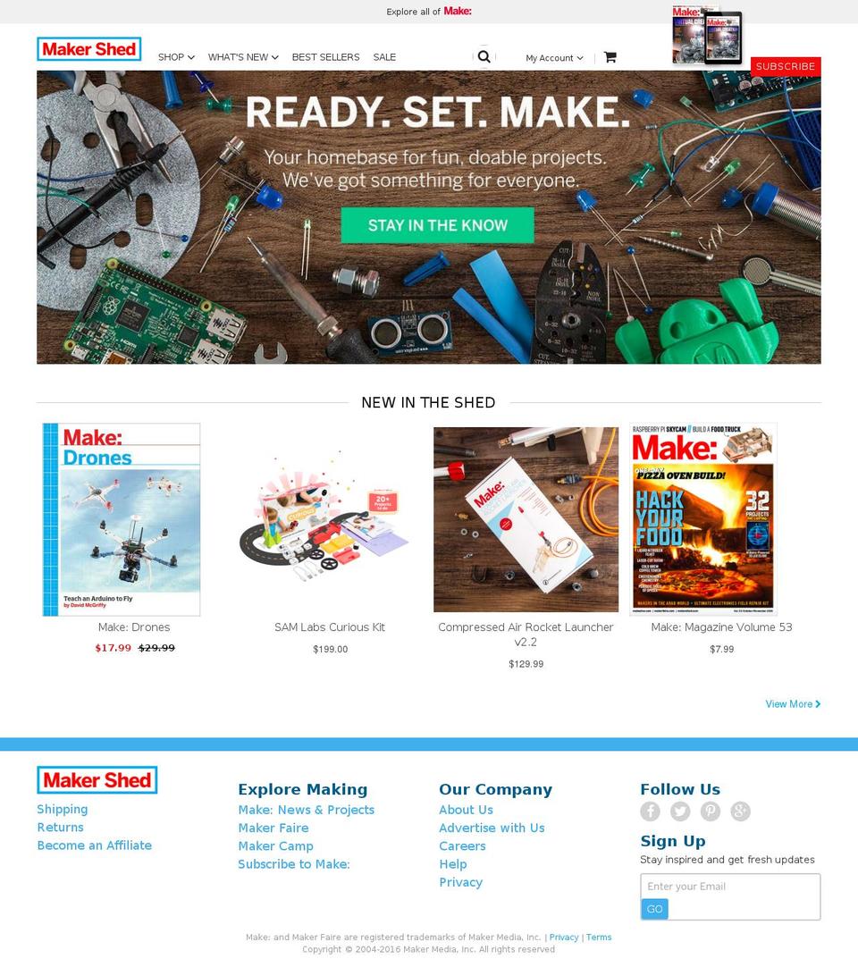 1.4.11 new subscribe header Shopify theme site example make-shed.net