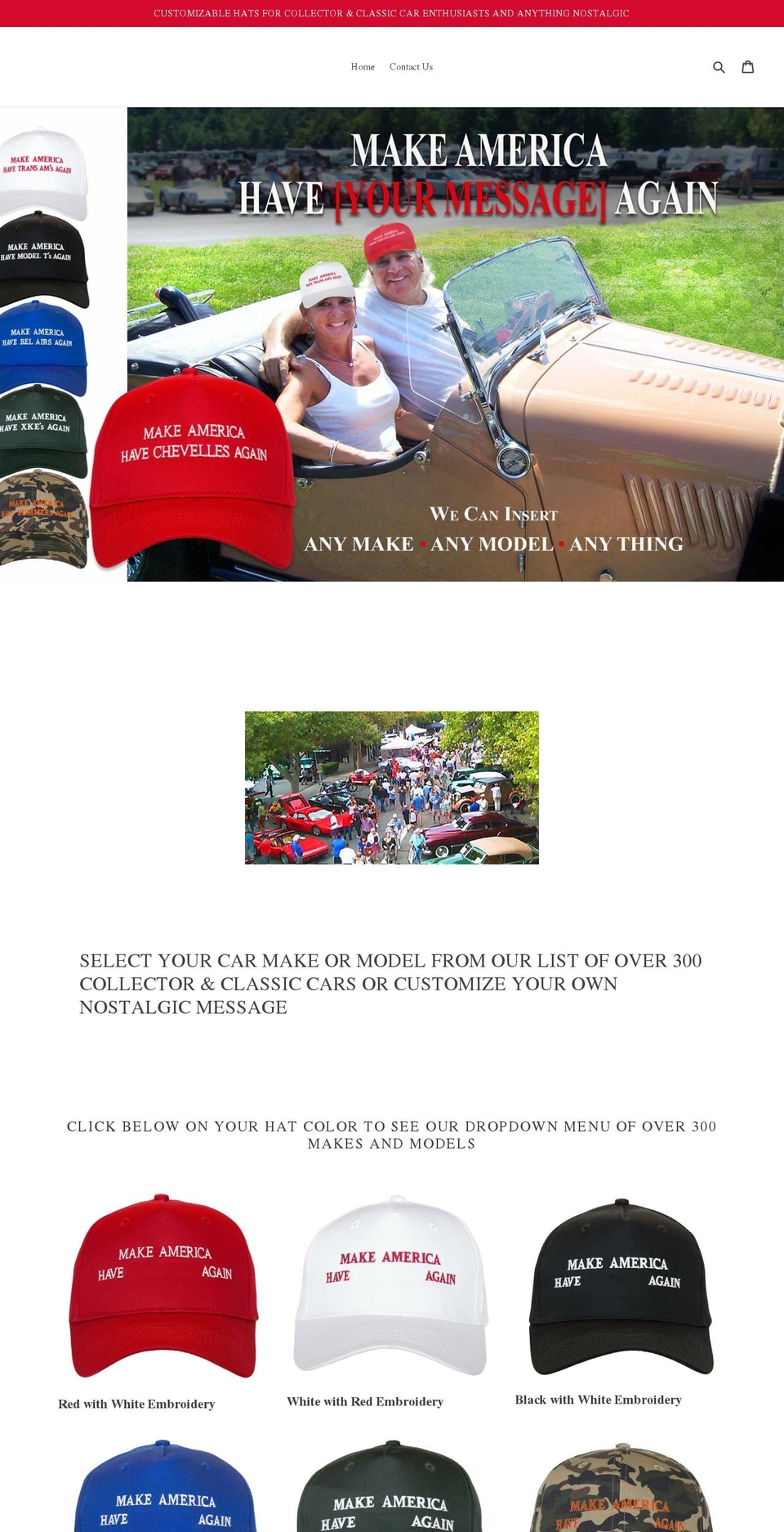 makeamericahave-again.com — Shopify storefront screenshot