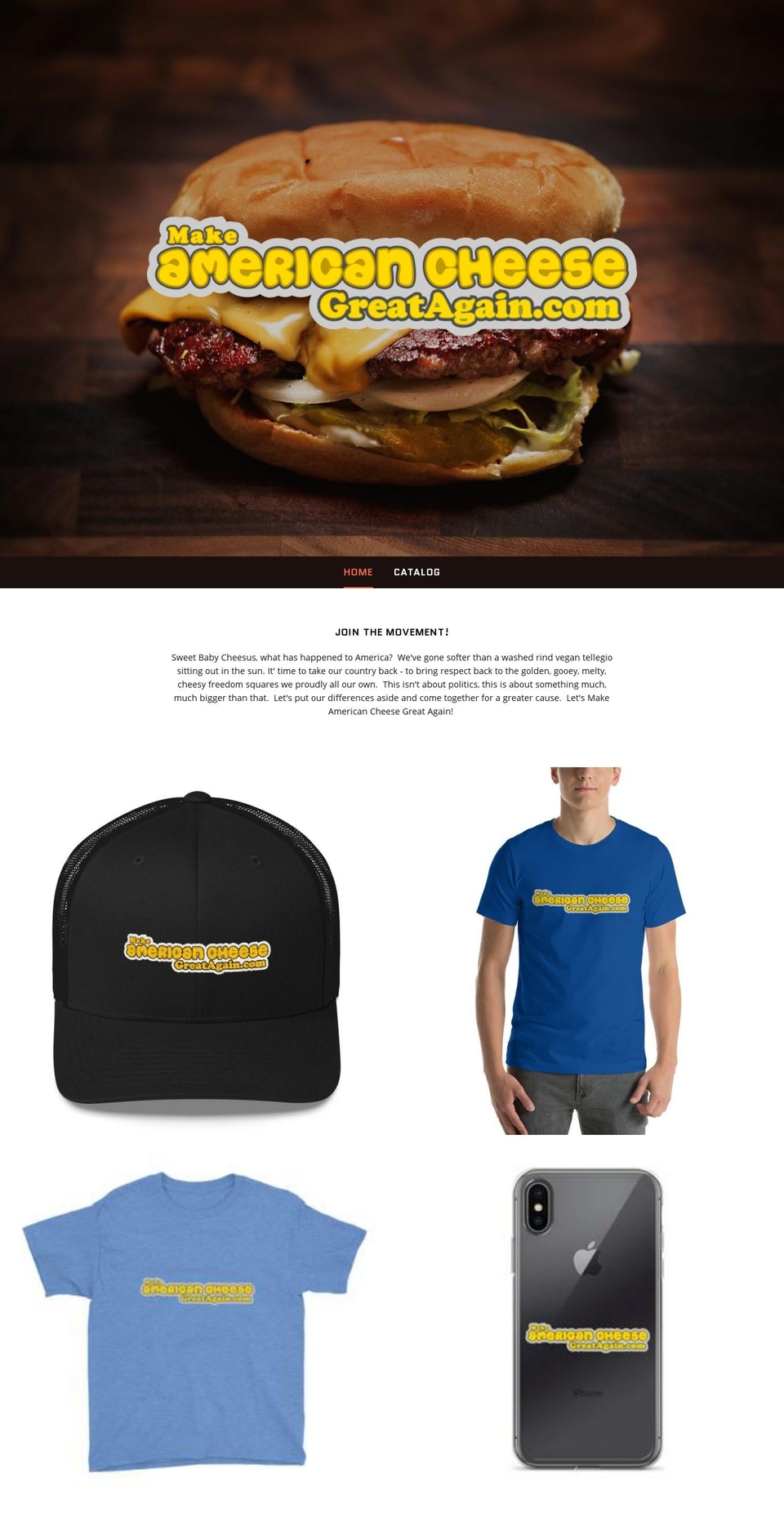 makeamericancheesegreatagain.com shopify website screenshot
