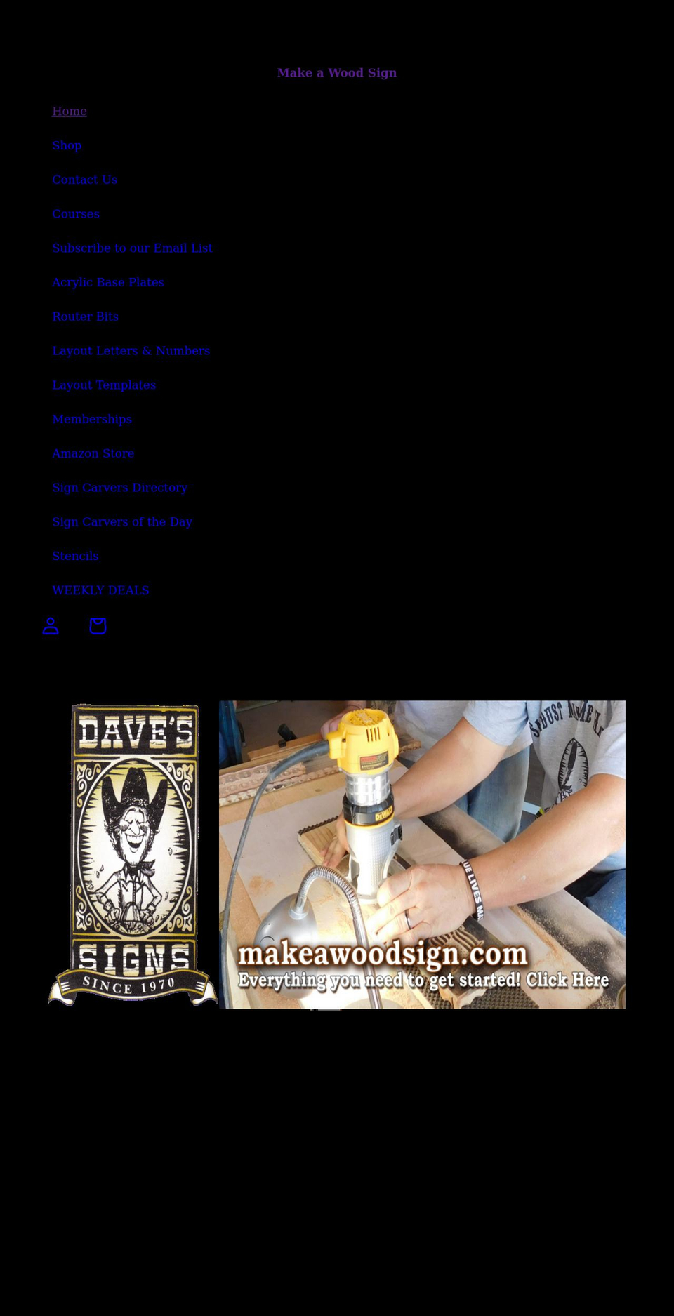 makeawoodsign.com shopify website screenshot