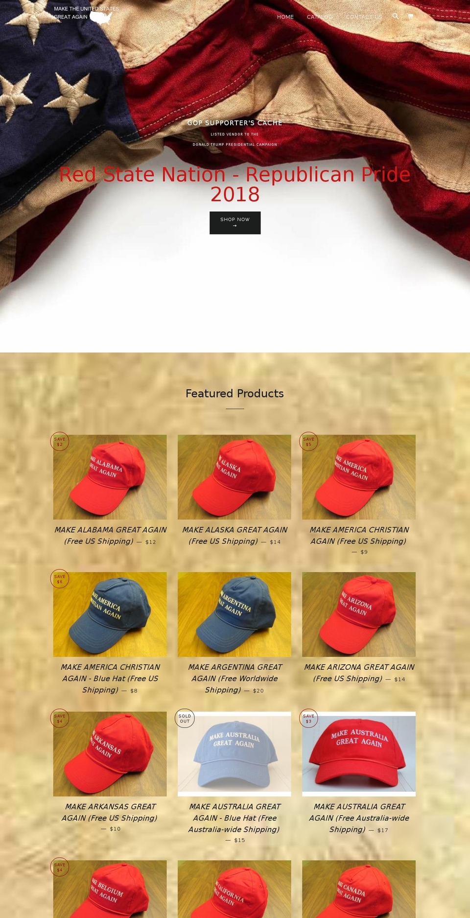 makebrazilgreatagain.com — Shopify storefront screenshot