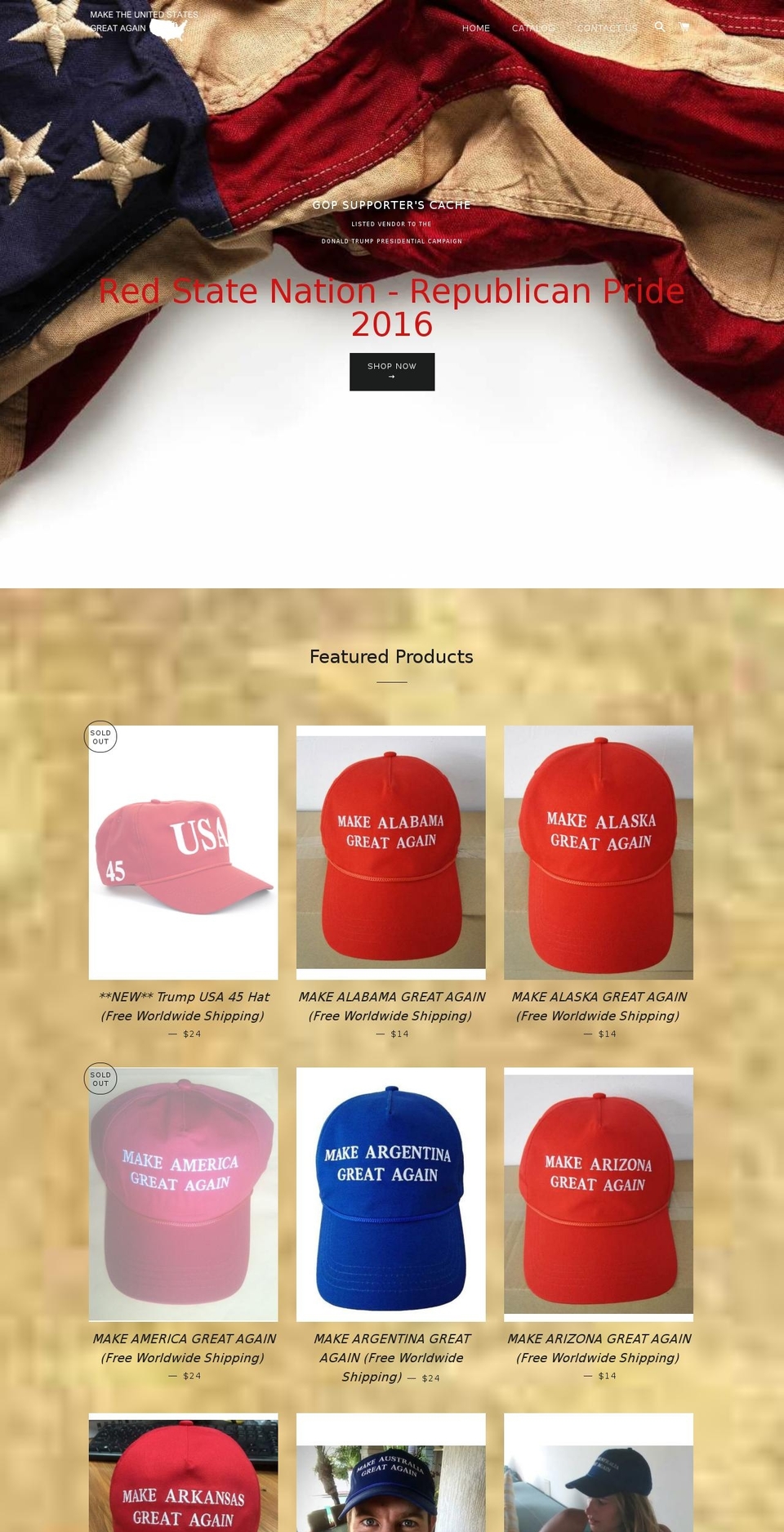 makechristianitygreatagain.com shopify website screenshot