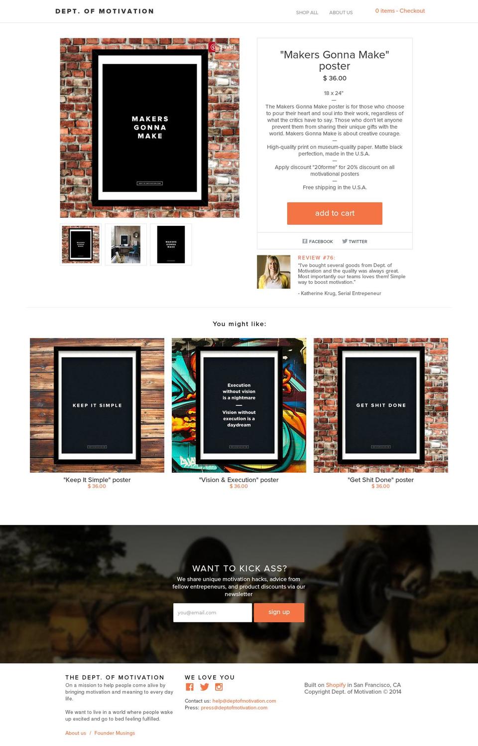 makedonthate.com — Shopify storefront screenshot