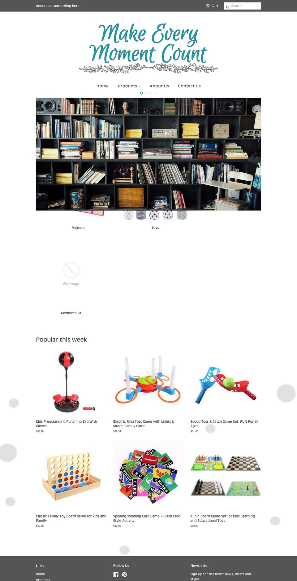 makeeverymomentcount.com — Shopify storefront screenshot