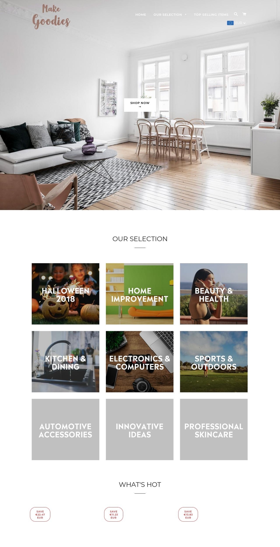 makegoodies.com — Shopify storefront screenshot
