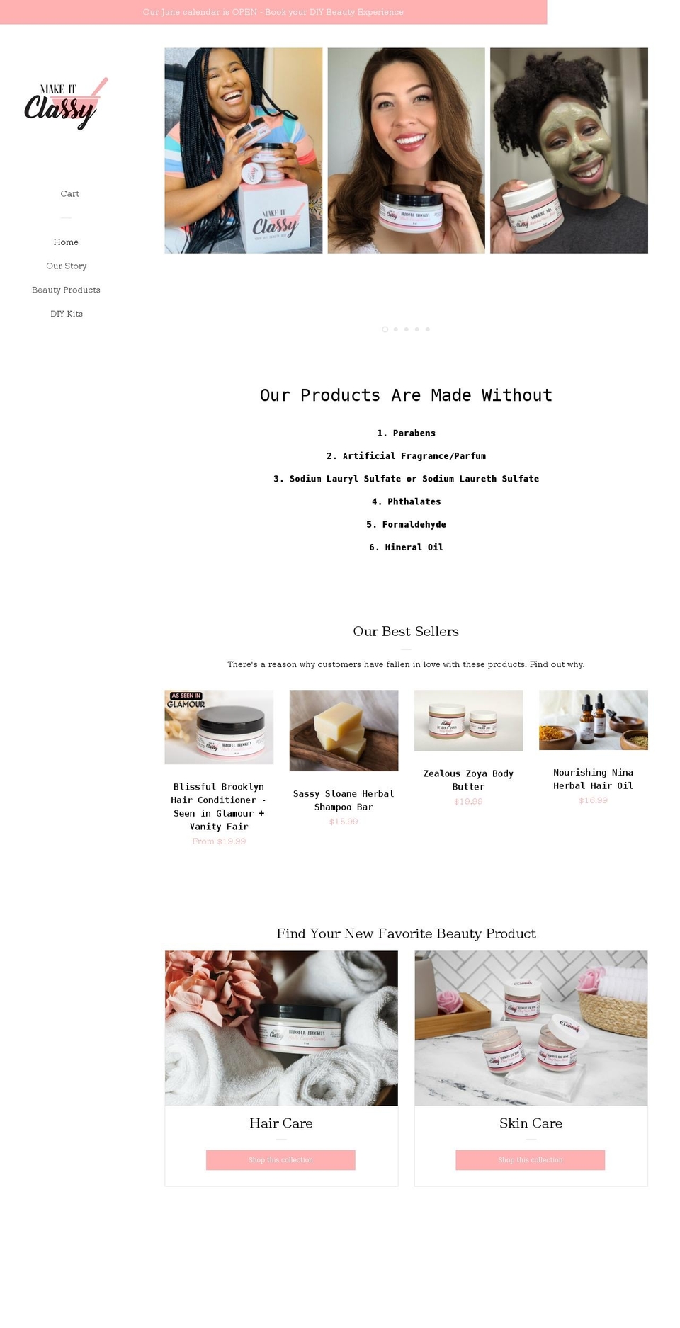 Pop with Installments message Shopify theme site example makeitclassydiy.com