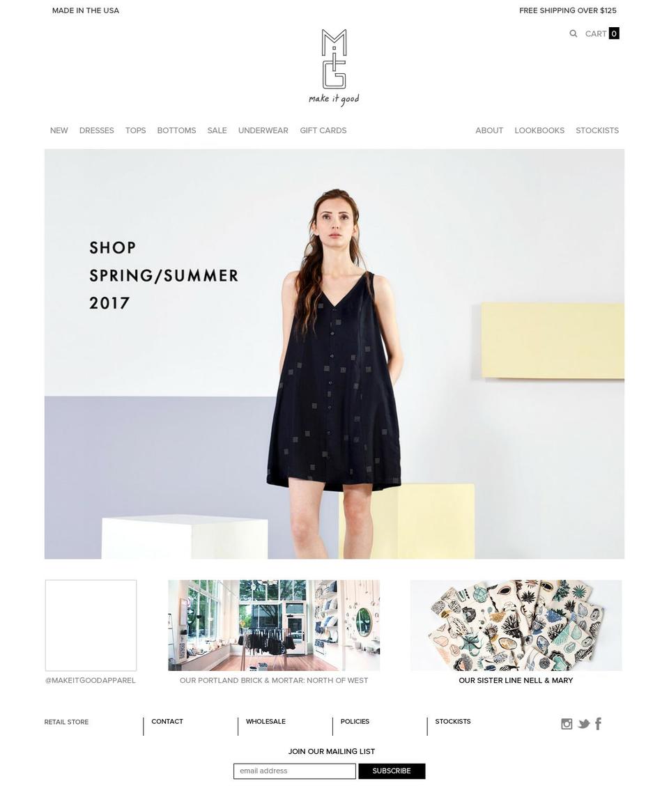 makeitgood.com shopify website screenshot