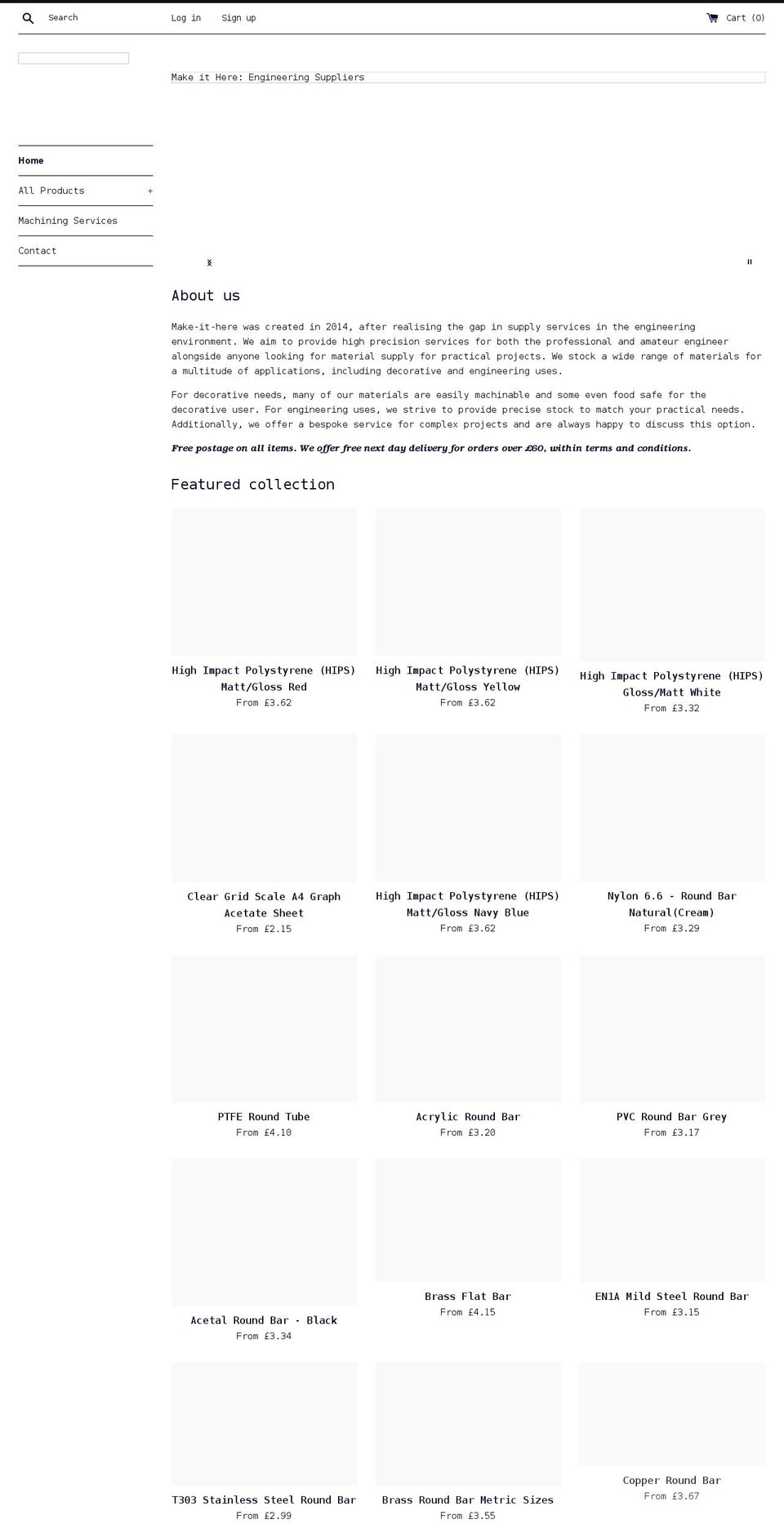 makeithere.co.uk shopify website screenshot