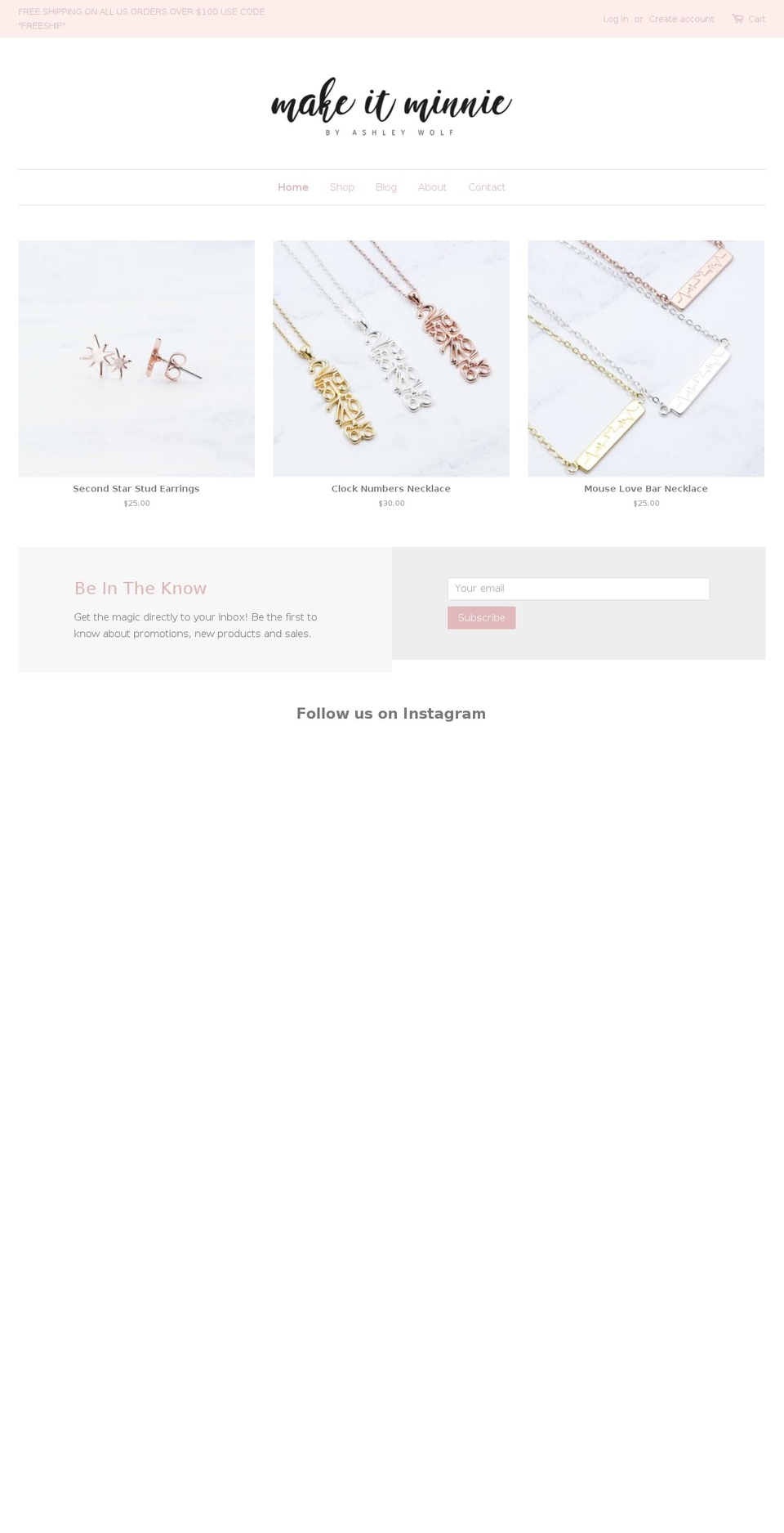 makeitminnie.com shopify website screenshot