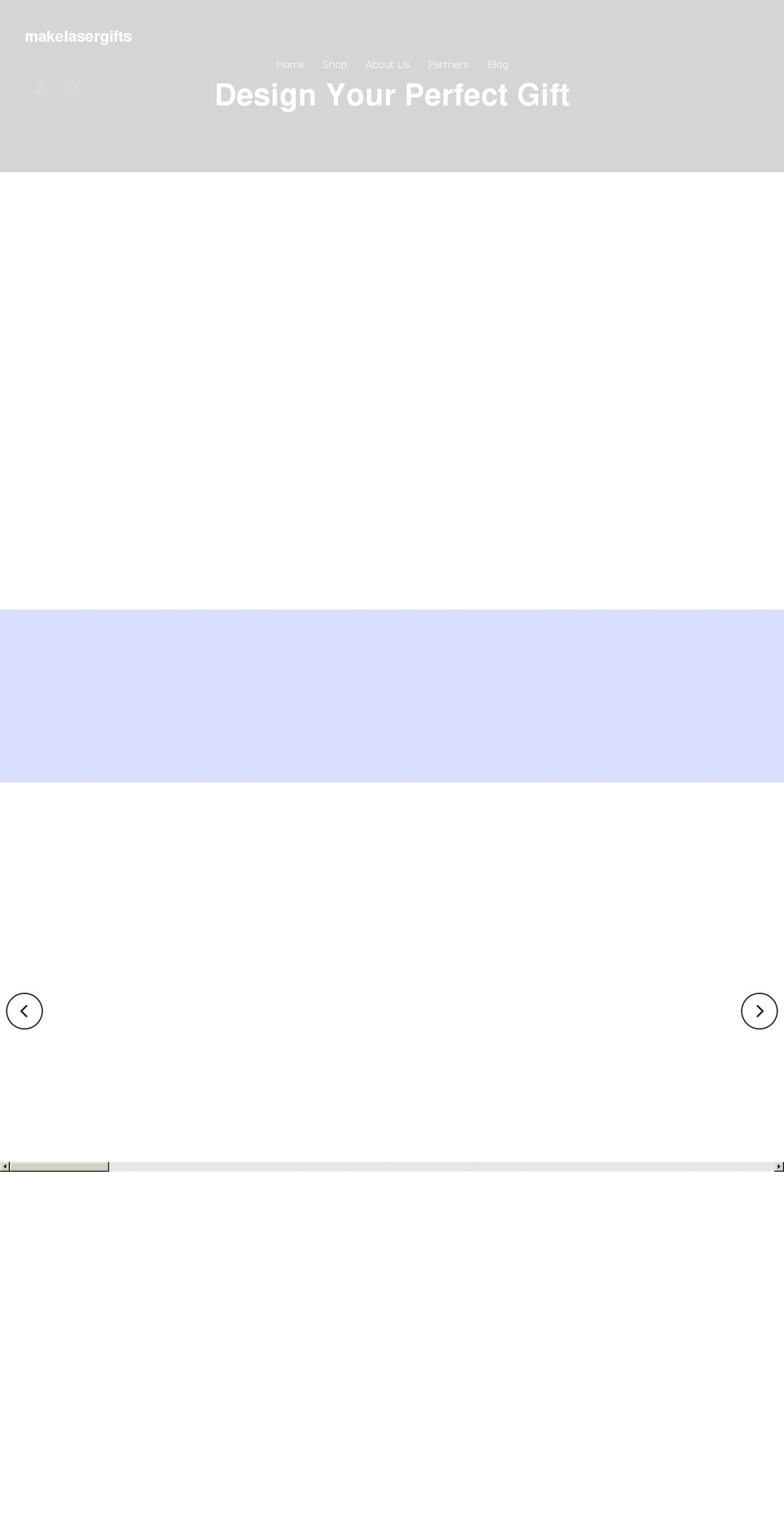makelasergifts.com shopify website screenshot