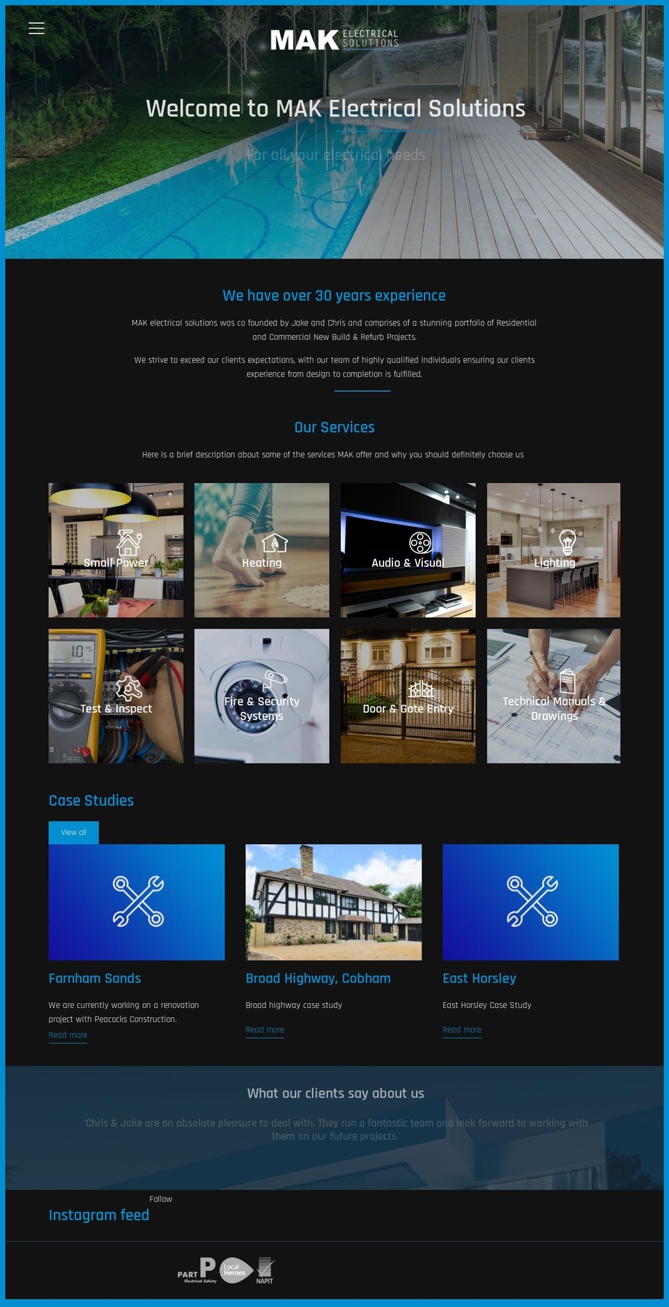 makelectrical.co.uk shopify website screenshot