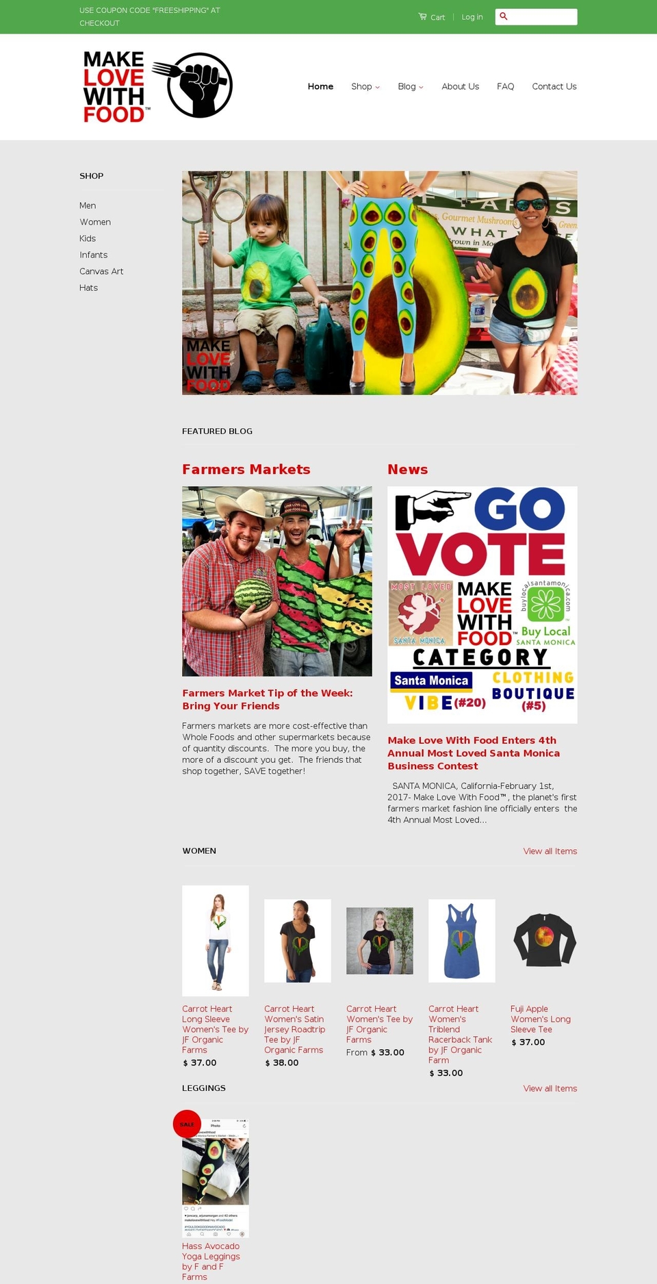 makelovewithfood.com shopify website screenshot