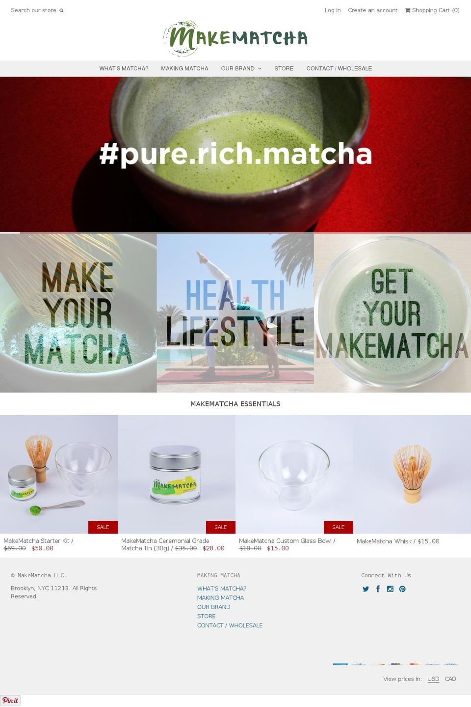 makematcha.com shopify website screenshot