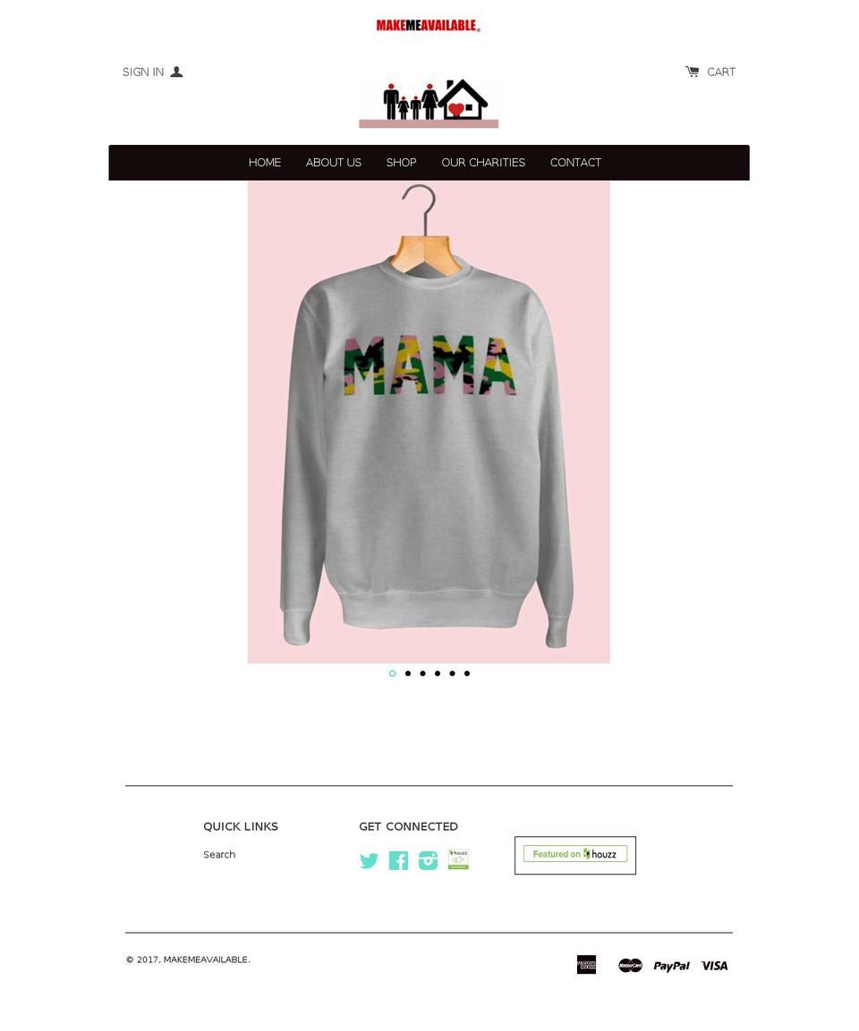 makemeavailable.com shopify website screenshot