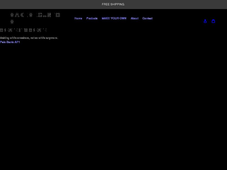 makemecustom.com shopify website screenshot